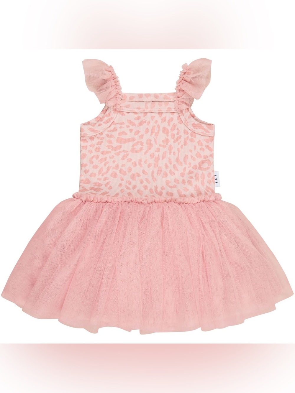 Hux Baby Leopard Pink Tulle Kids Dress